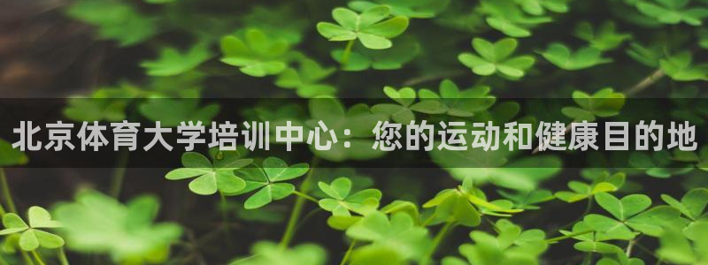 耀世平台代理怎么做：北京体育大学培训中心：您的运动和