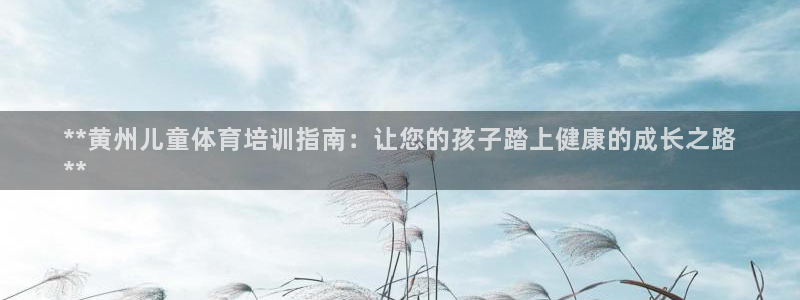 耀世天下的是什么意思：**黄州儿童体育培训指南：让您