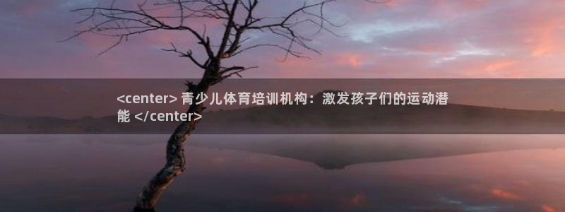 耀世娱乐挂机教程视频：<center> 青少儿体育培训机构：